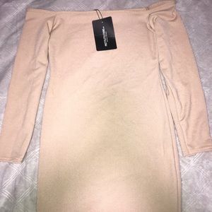 Tan long sleeve dress